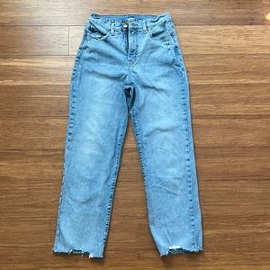 Old Navy, Size 4, high rise, frayed jeans